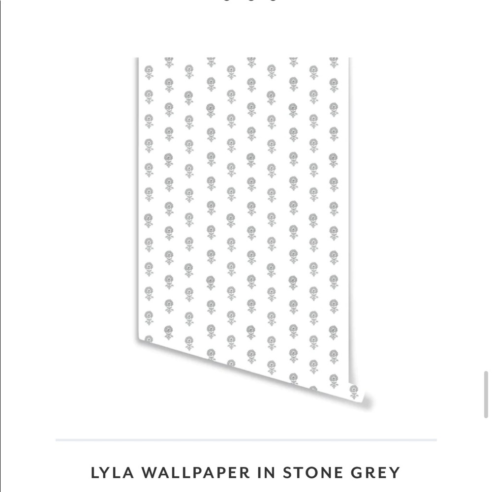Brooke & Lou Lyla Wallpaper - Stone Gray
